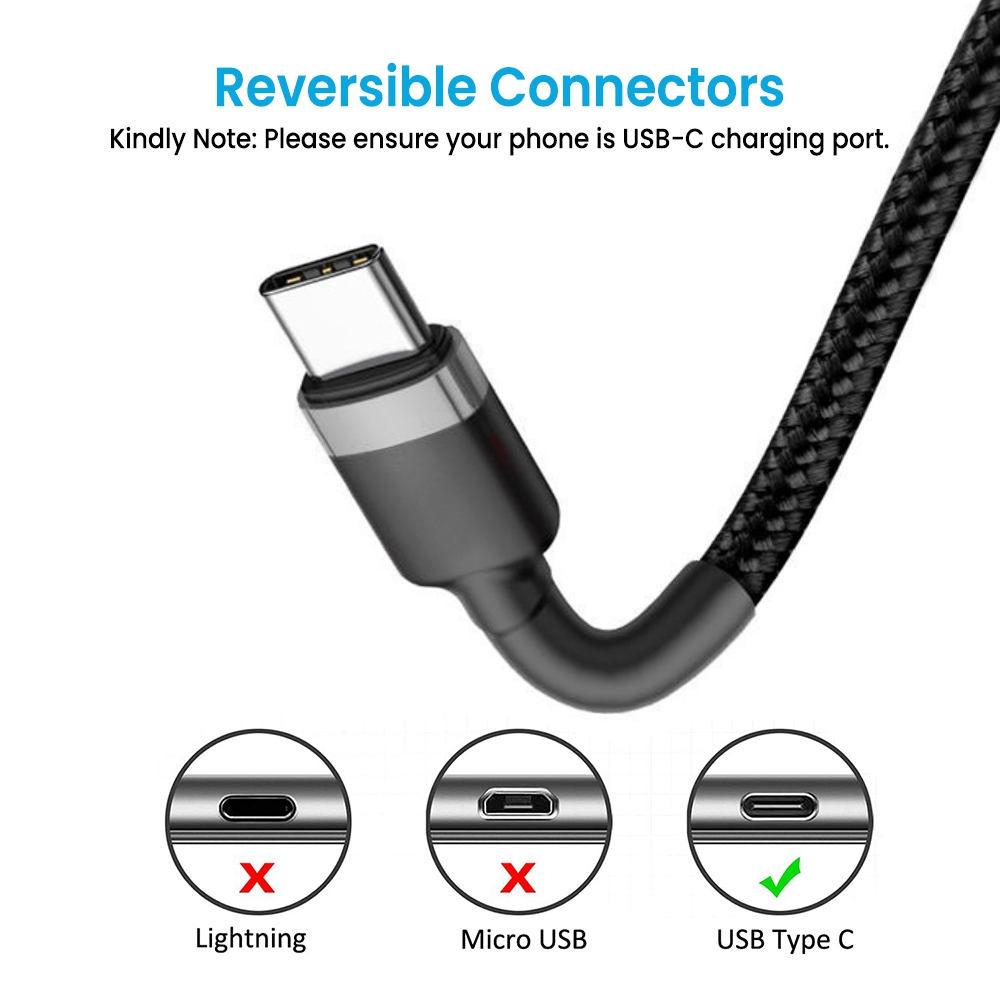 iQuick Braided USB-C to USB-C Fast Charging Cable 1M for iPhone 15 16 17 Series