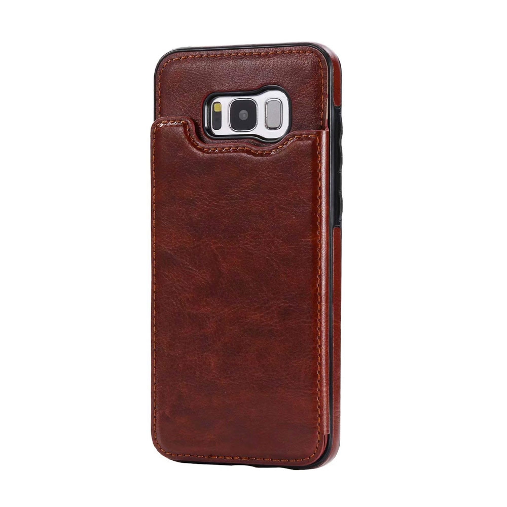 Back Flip Leather Wallet Case Cover for Samsung Galaxy S8 Plus-Rose Gold
