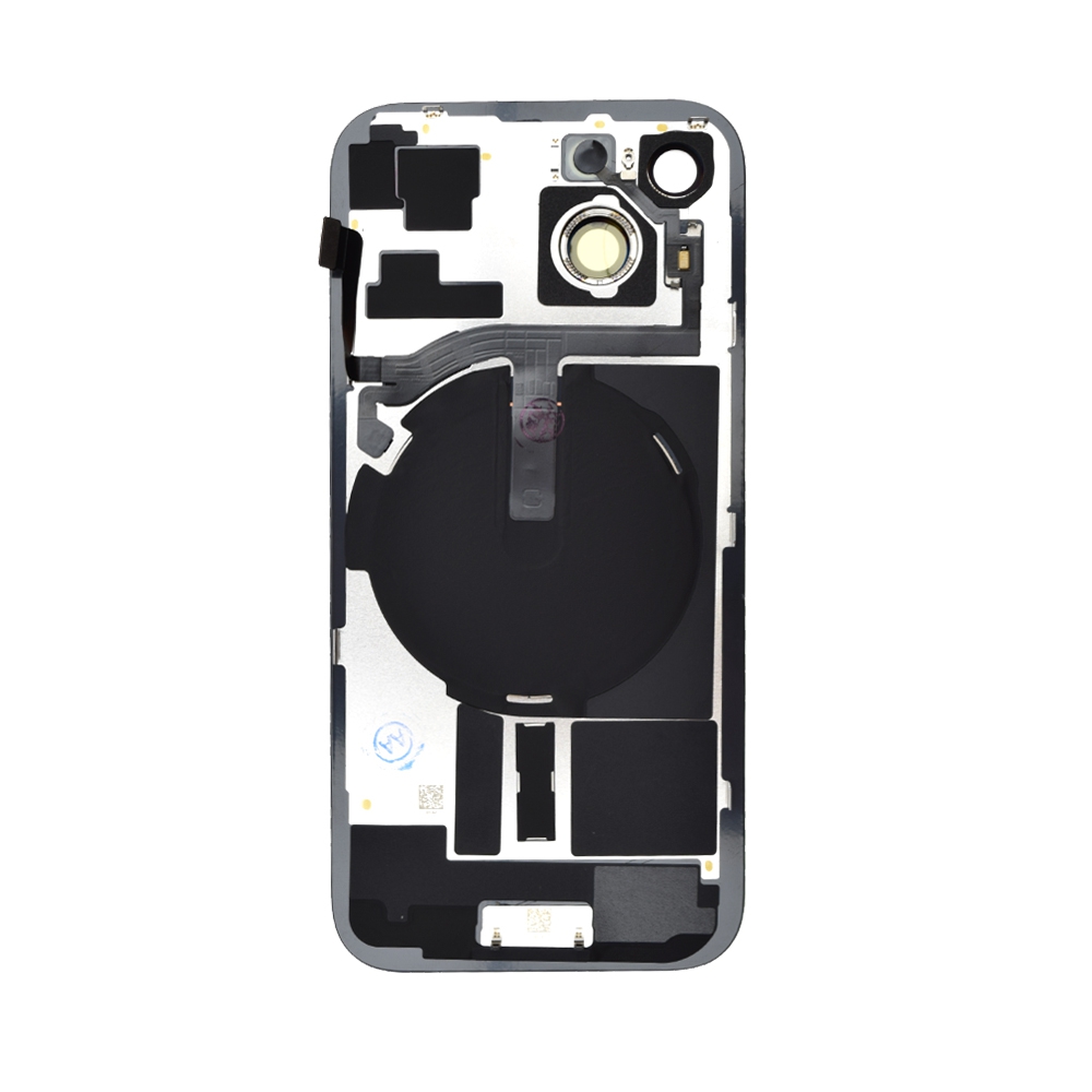 BQ7 Rear Cover Glass with Camera Lens Glass and Wireless NFC Charging with Flash Flex Cable for iPhone 15-Green