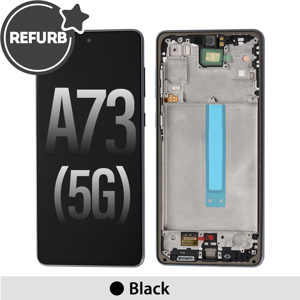 Samsung Galaxy A73 5G A736 REFURB OLED Screen Replacement with Frame-Black