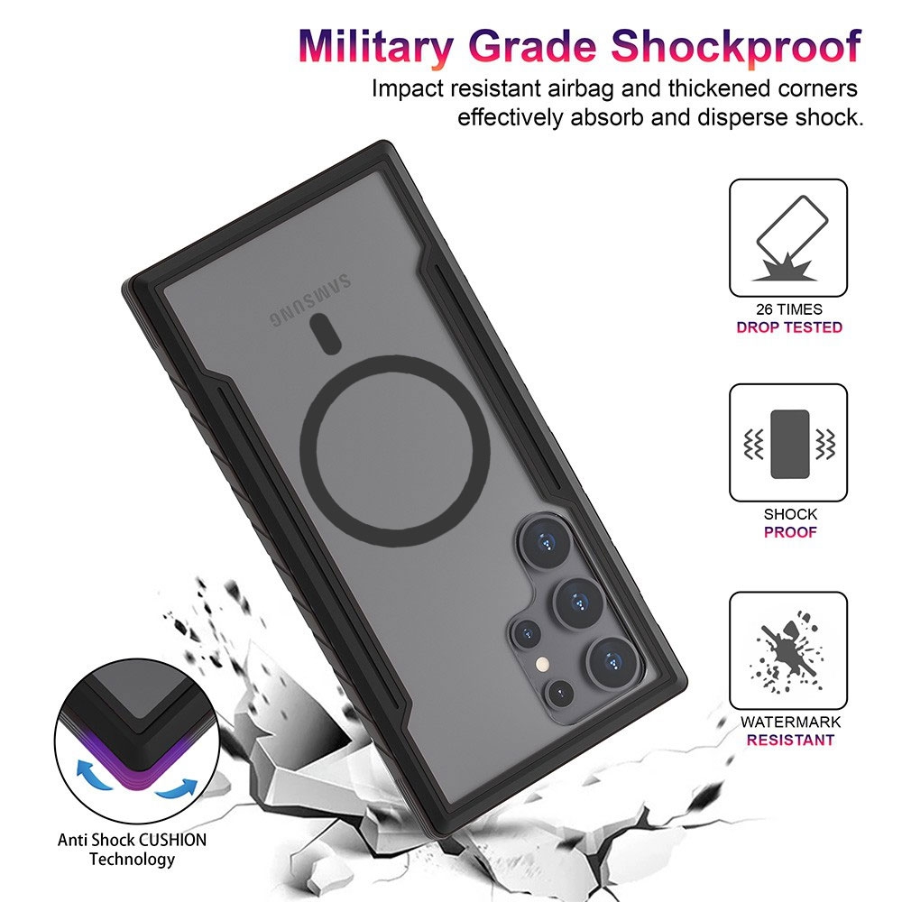 Re-Define Shield Shockproof Heavy Duty Armor Magsafe Case for Samsung Galaxy S24 Ultra-Iridescent