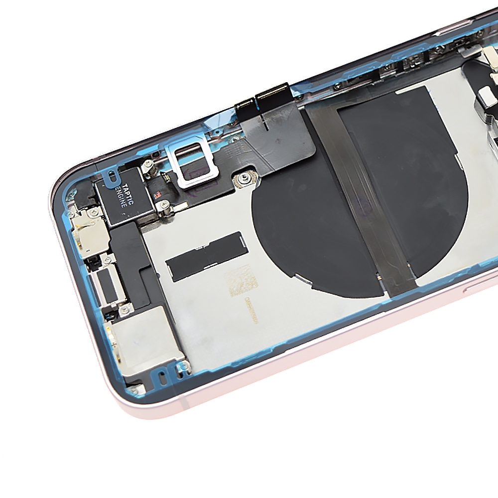 AMPLUS Rear Housing with Full Set Parts for iPhone 13 -Pink