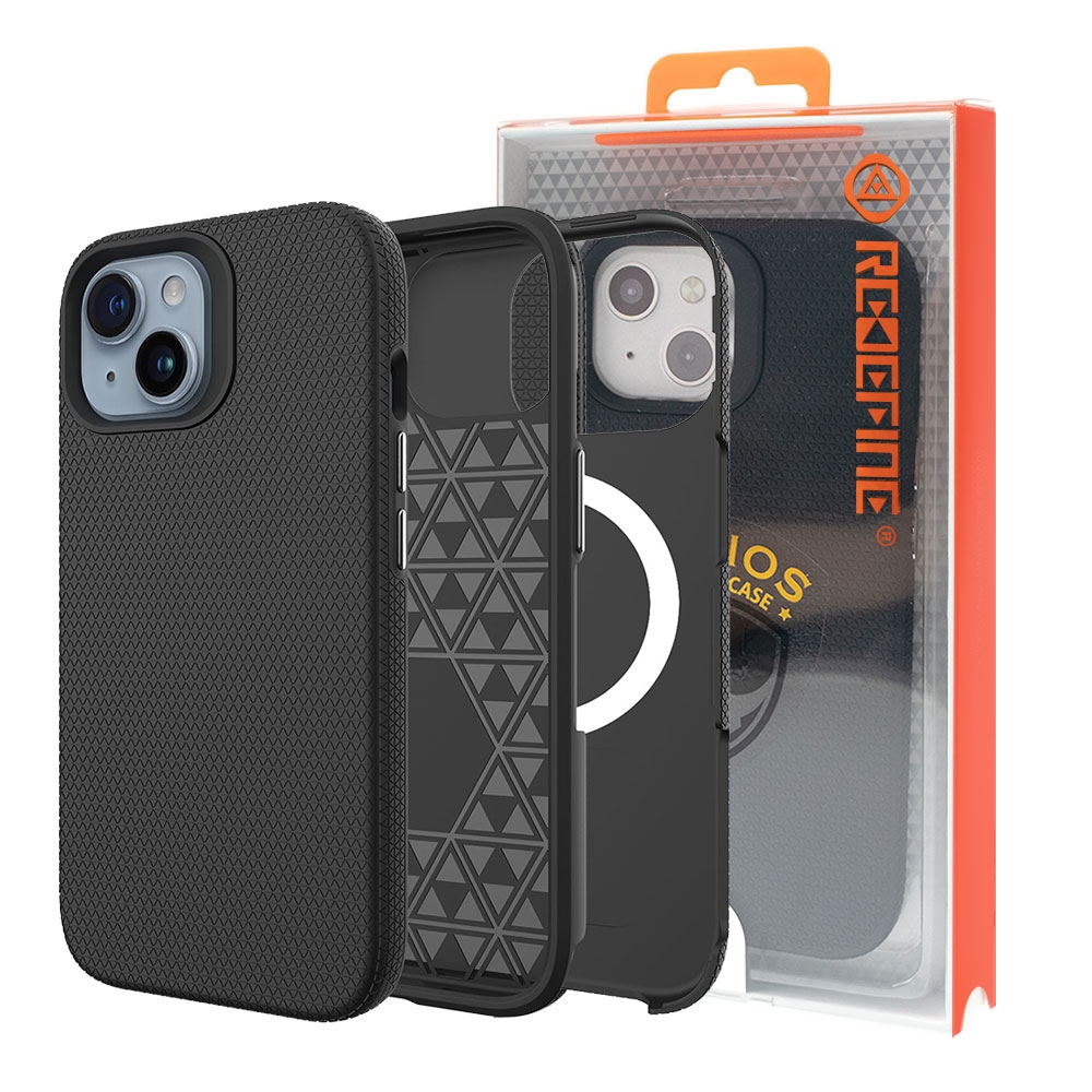 Rhinos Rugged Shockproof Magsafe Cover Case for iPhone 14 Plus / 15 Plus-Black