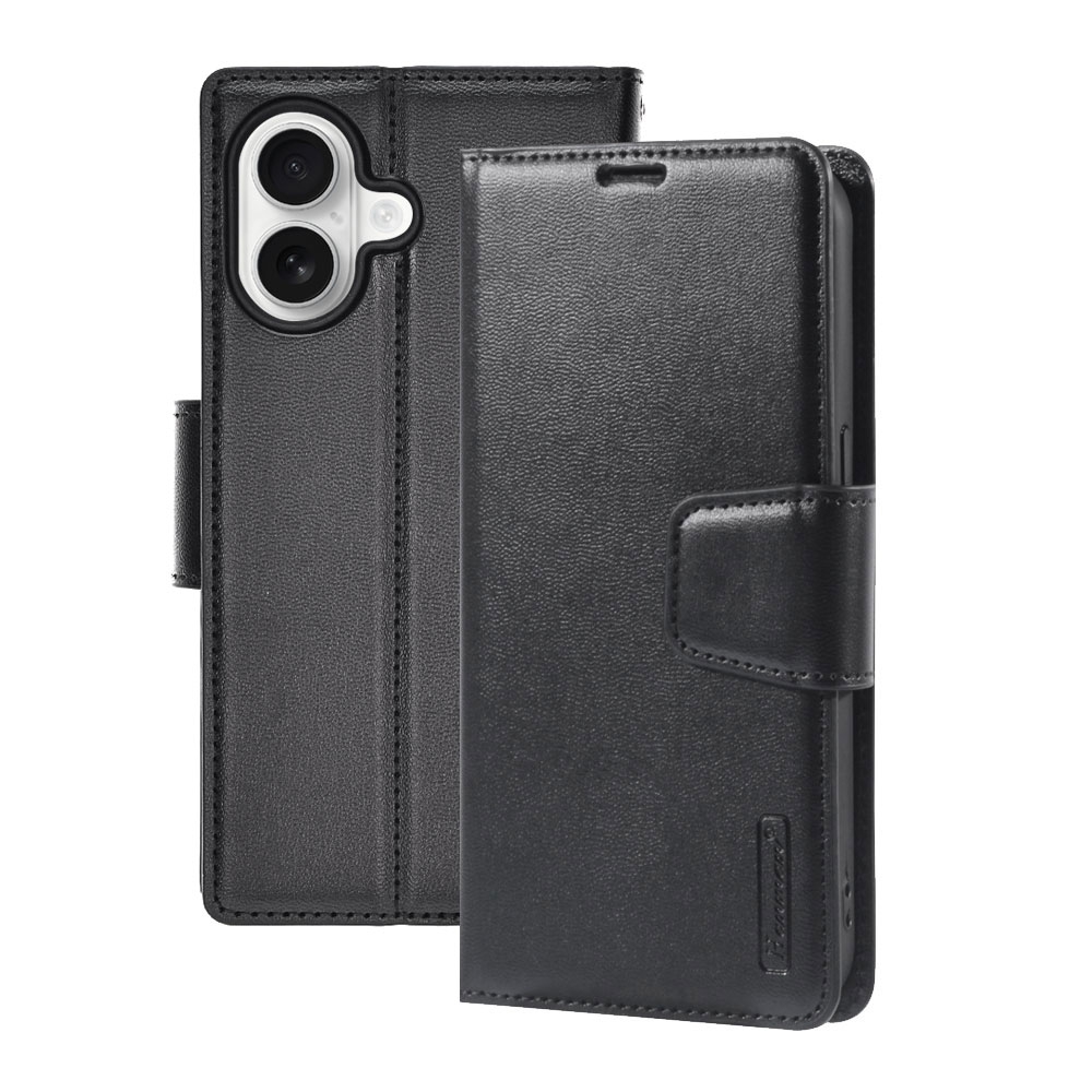 iPhone 16 Hanman PU Flip Leather Wallet Case
