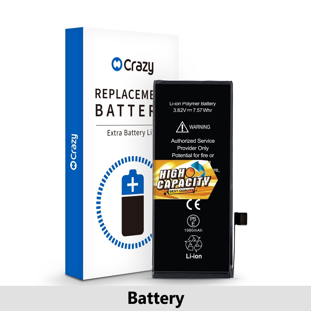 iPhone 8 Replacement Battery with Adhesive Strips 2200mAh (High Capacity + TI CHIP: 27546)