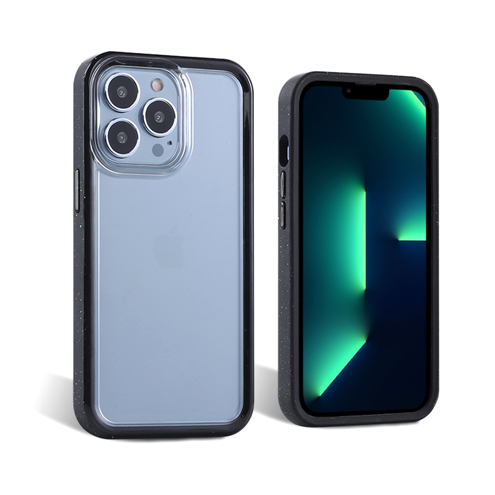 Shockproof Corner Bumper Tract Clear Case for iPhone 13-Navy