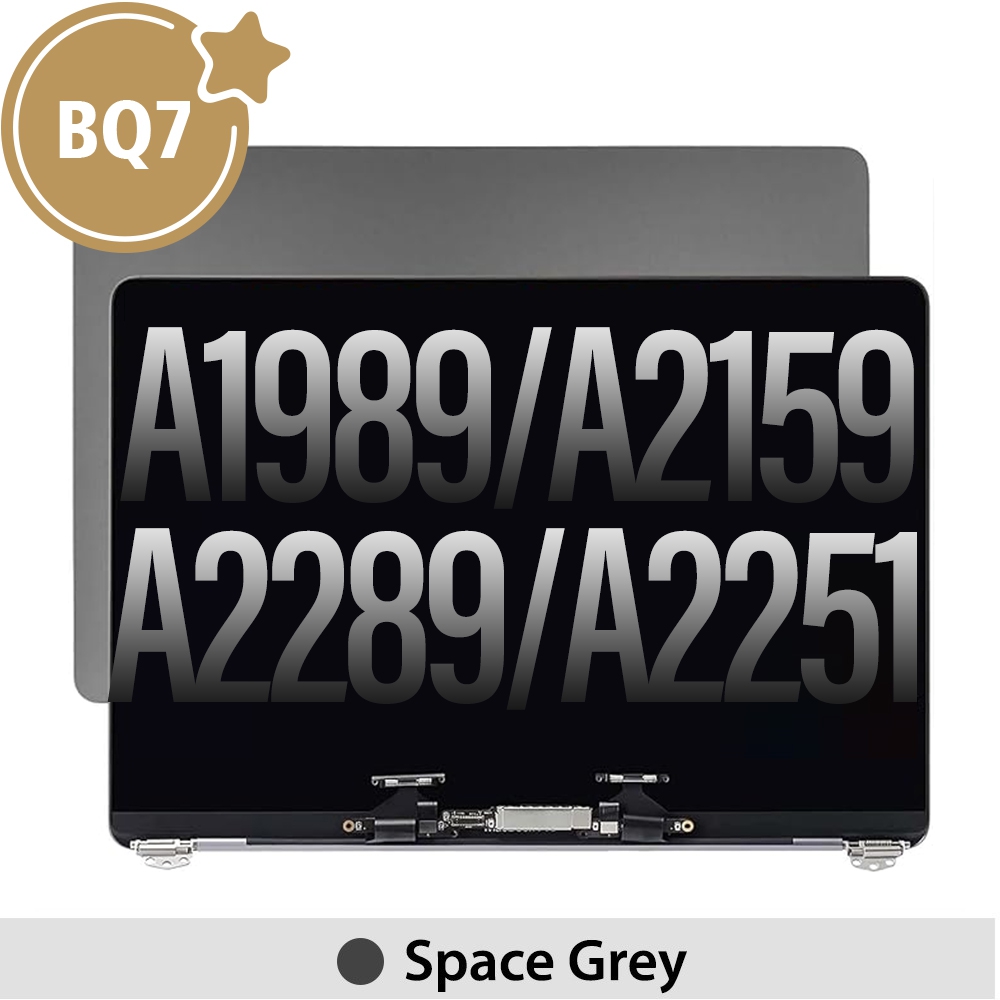 Complete LCD Display Assembly for MacBook Pro 13" A1989 / A2159 / A2289 / A2251 (BQ7)-Space Gray (This is genuine glass and genuine flex)