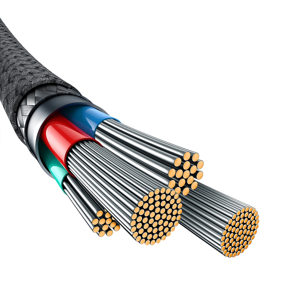 Baseus Unbreakable Series Fast Charging Data Cable USB to iP 2.4A 1m-Black