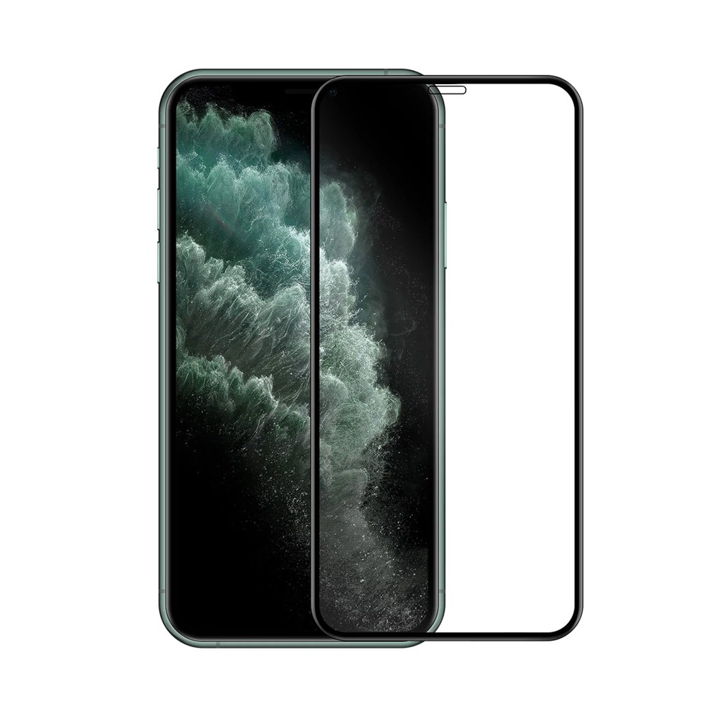 Kinglas 2.5D Full Coverage Silk Printing Black Edge Tempered Glass Screen Protector for iPhone XR /