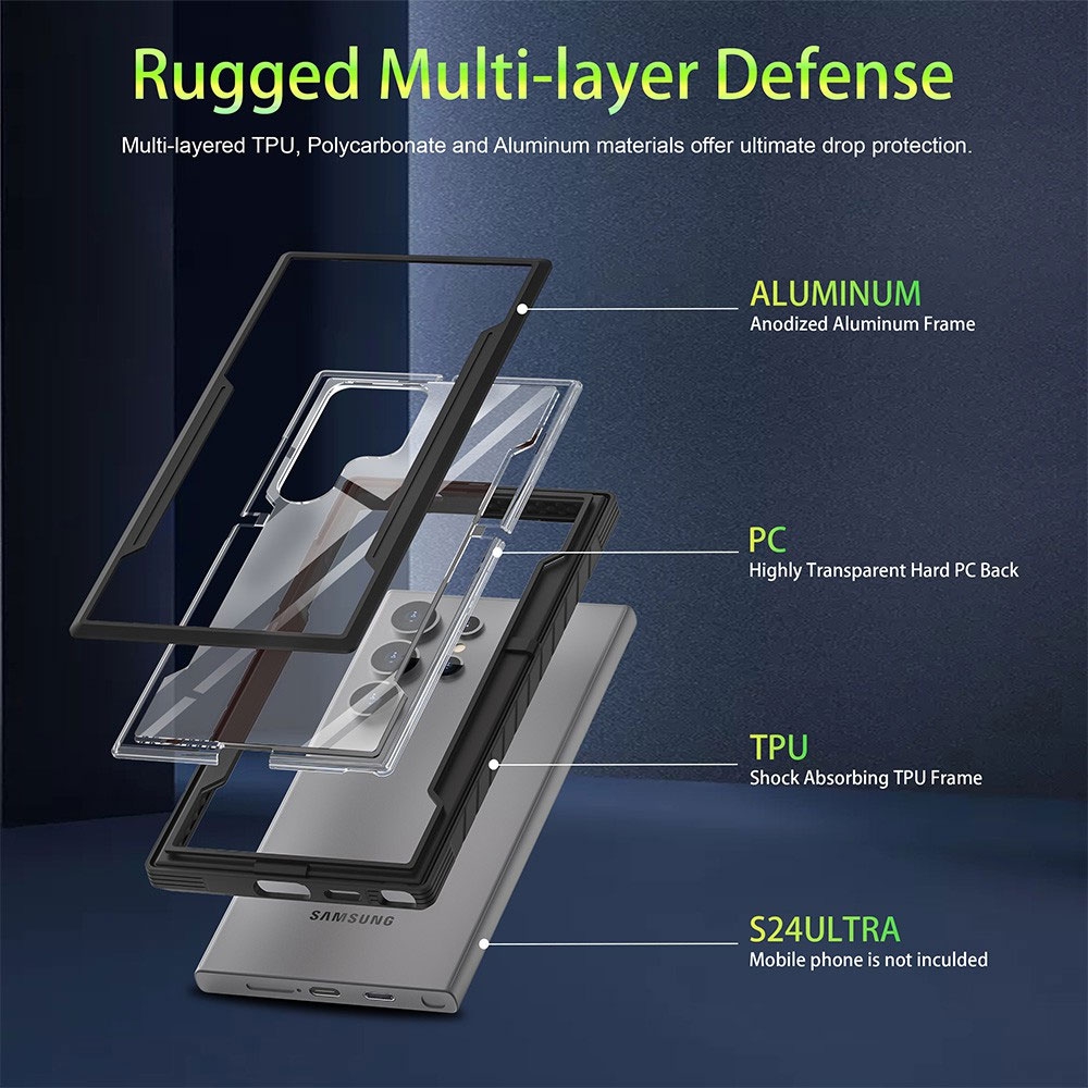Re-Define Shield Shockproof Heavy Duty Armor Magsafe Case for Samsung Galaxy S24 Ultra-Iridescent
