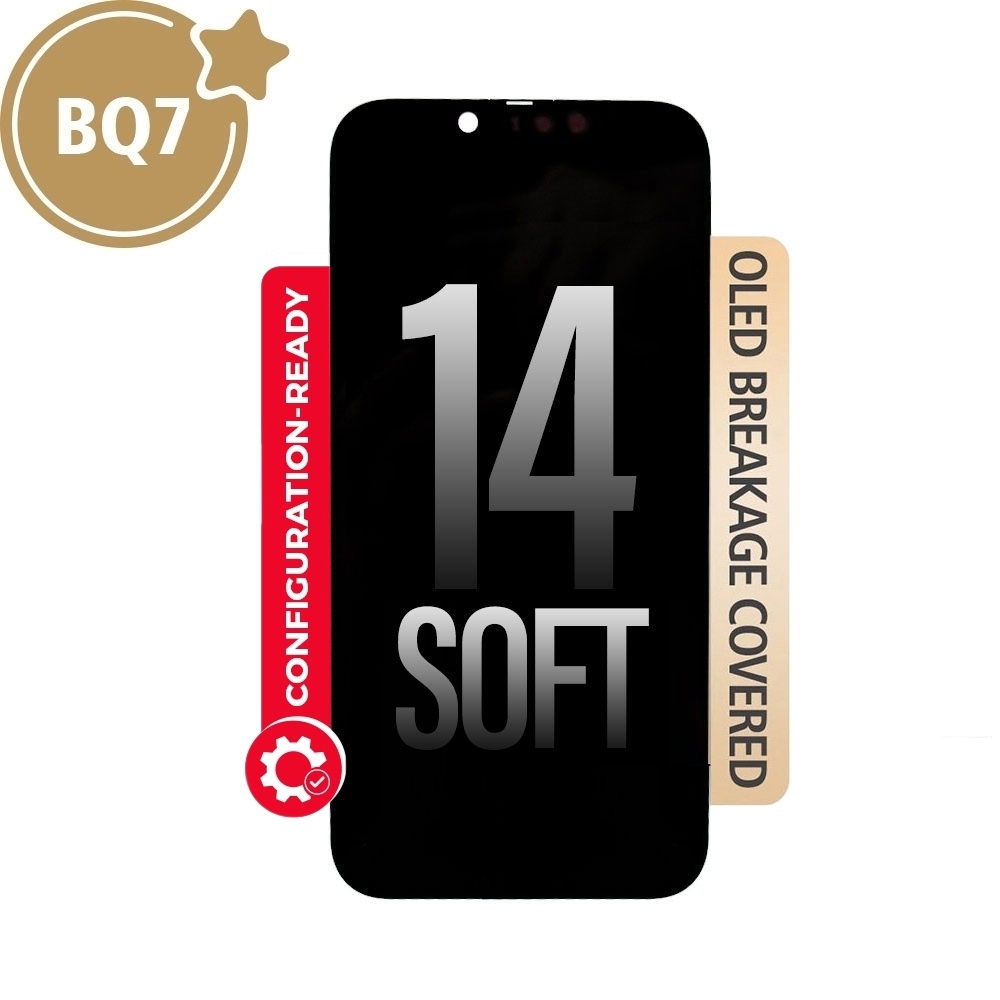 BQ7 Diagnosable Soft OLED Assembly for iPhone 14 Screen Replacement (Configuration Ready,Compatible for IC chip transfer)