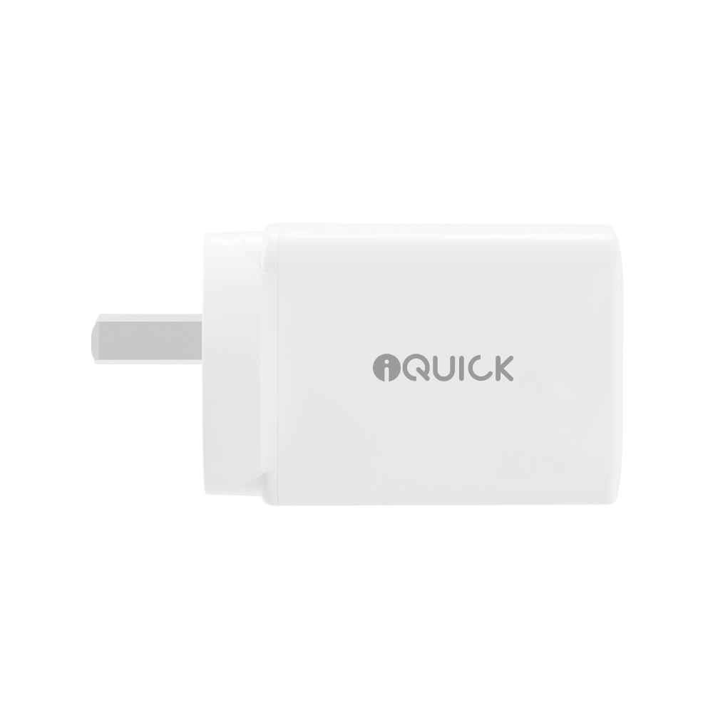 iQuick GaN II 45W PD3.0+QC3.0 Dual Ports Charging Adapter