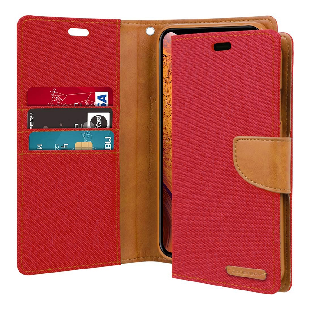 Mercury Canvas Diary Case for iPhone XR-Black
