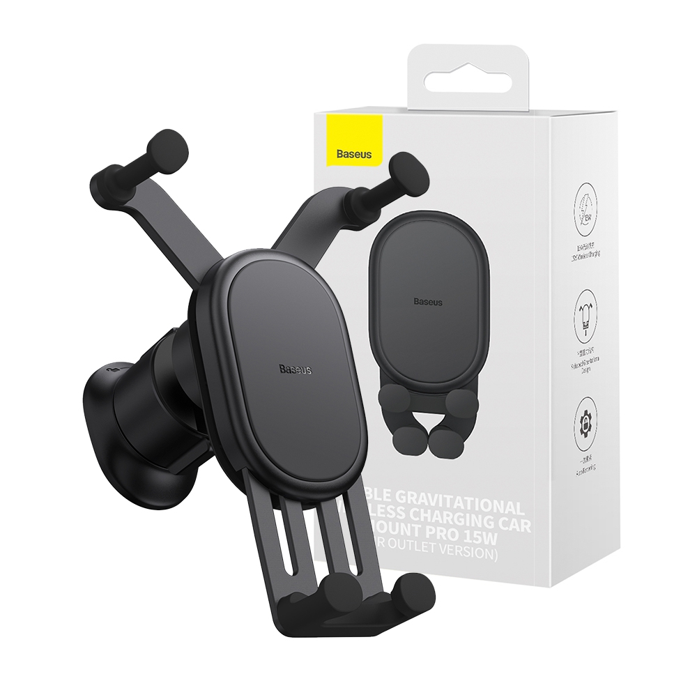 Baseus Stable Gravitational Wireless Charging Car Mount Pro 15W