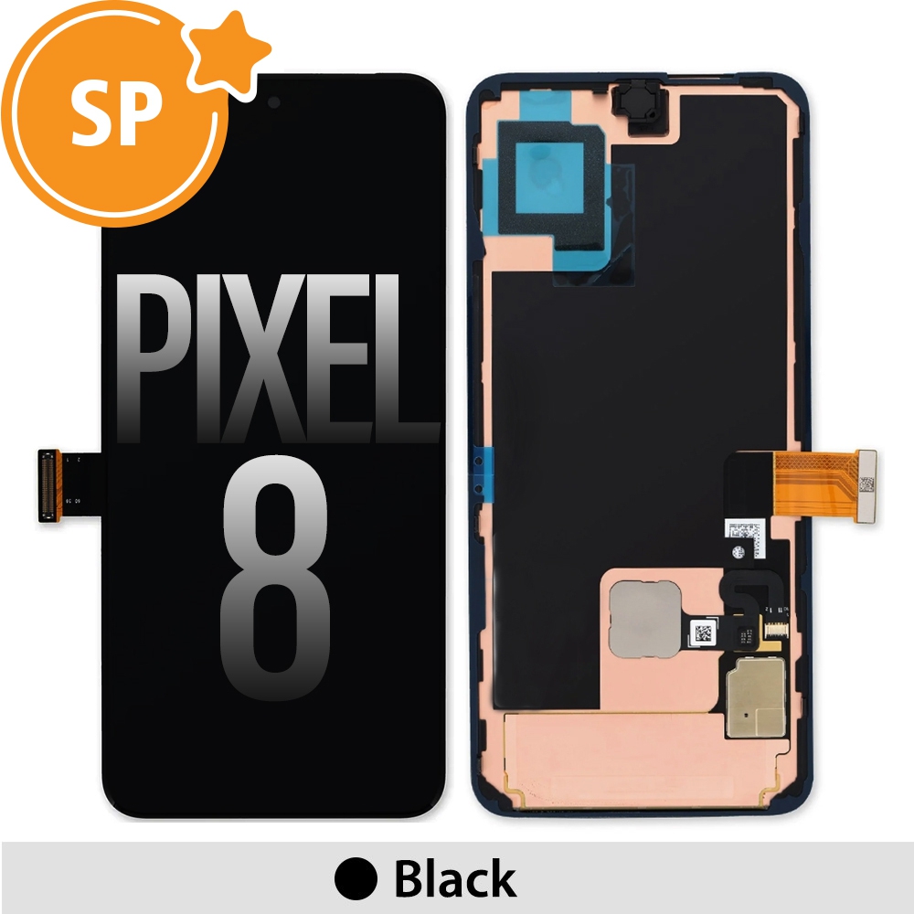 OLED Screen Replacement With Frame for Google Pixel 8 G949-00555-01 (Service Pack)-Black