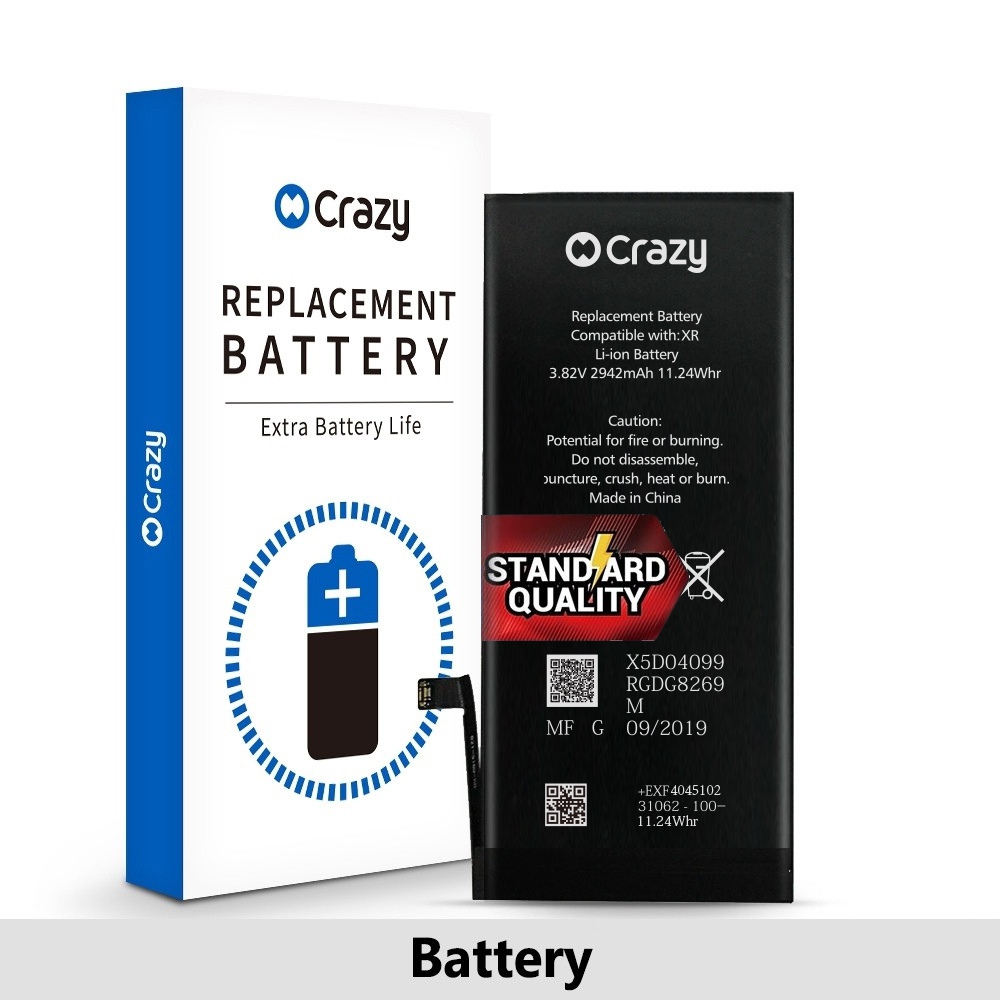 iPhone XR Replacement Battery with Adhesive Strips 2942mAh (Standard Quality + TI CHIP: 27546)
