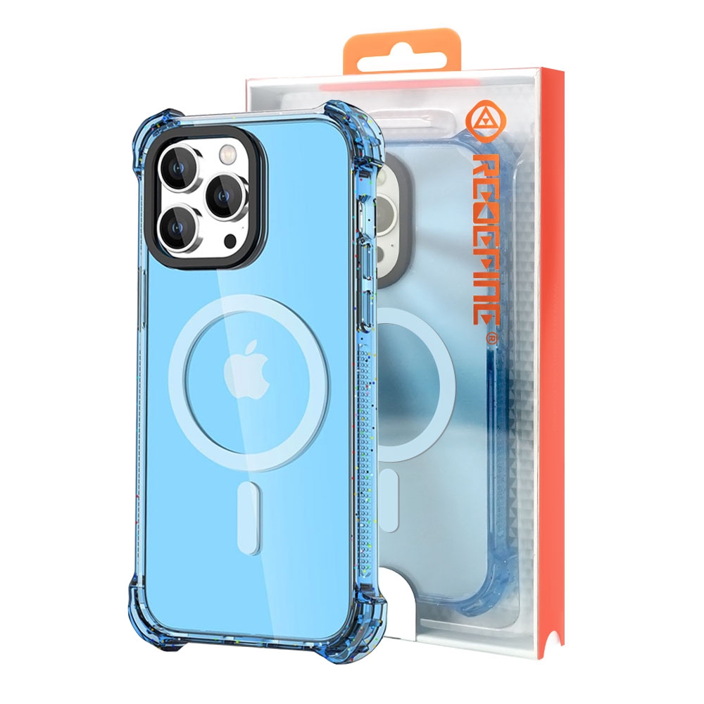 Bounce Impact Clear Shockproof Magnetic Cover Case for iPhone 15-Clear Black