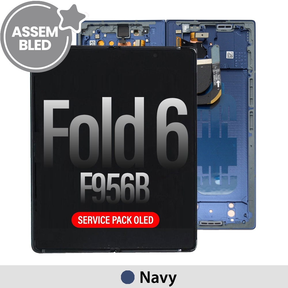 ASSEMBLED OLED Screen Replacement with Frame for Samsung Galaxy Z Fold6 5G F956B -Navy