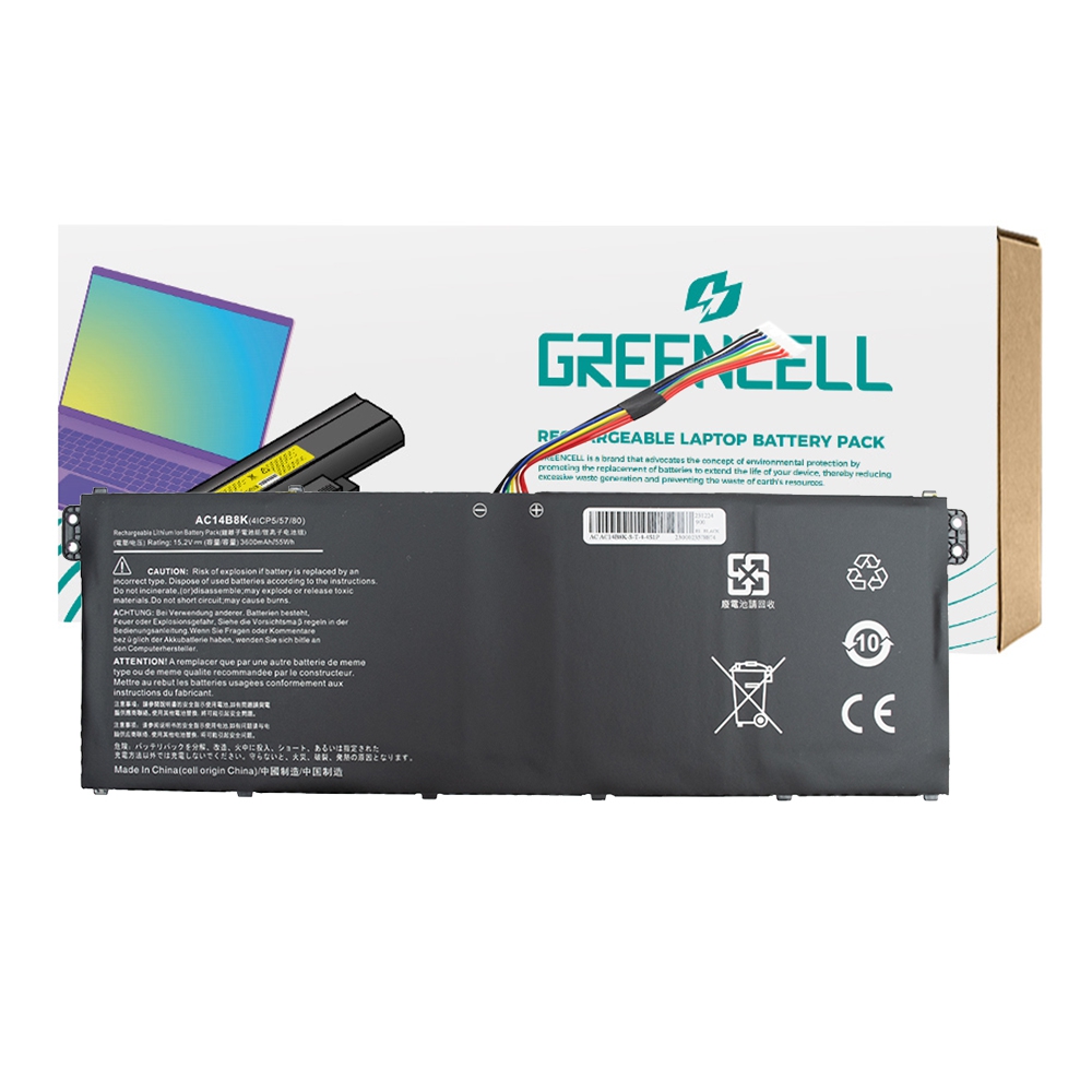 Greencell Battery AC14B8K*Acer