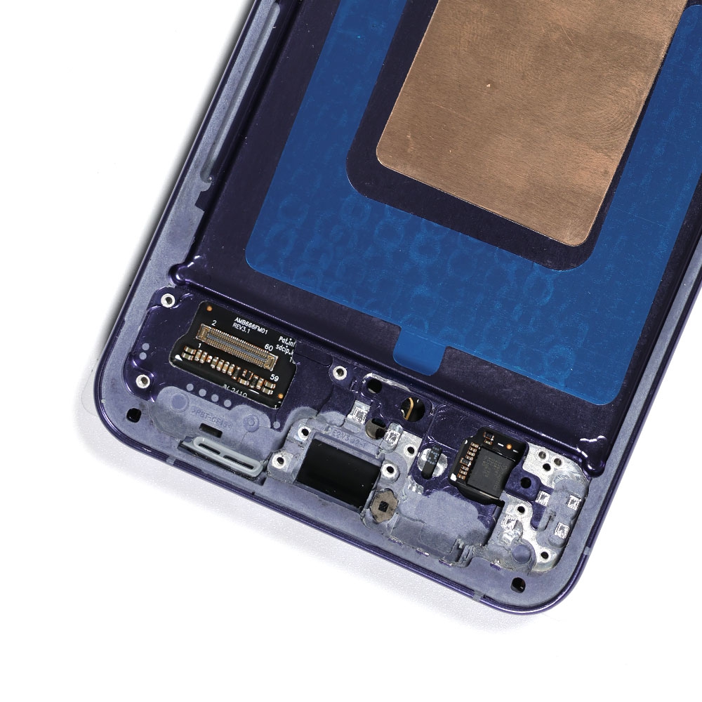 ASSEMBLED OLED Screen Replacement with Frame for Samsung Galaxy S24 Plus S926B-Cobalt Violet (SERVICE PACK SCREEN BUT REFURBISH FRAME ASSEMBLED BY CRAZY)