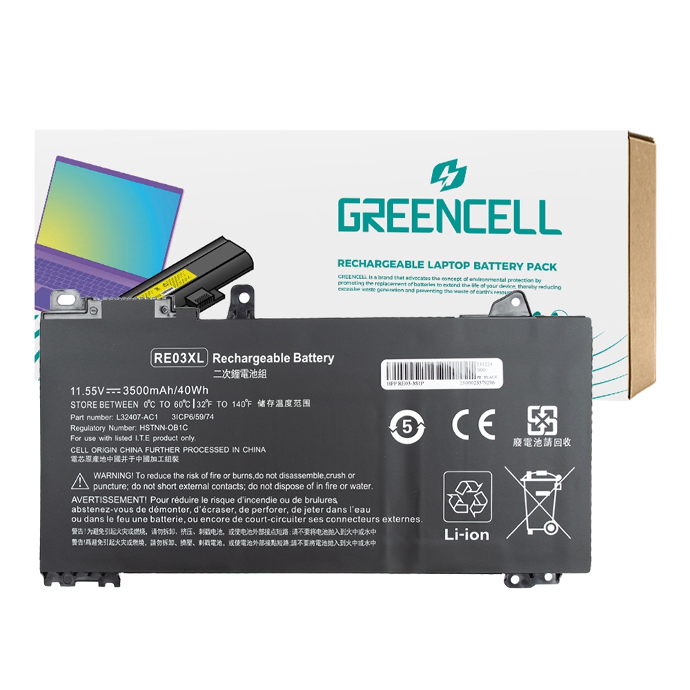 Greencell Battery RE03*HP ProBook 430 G6 / 440 G6 / 450 G6 / 455 G6 / 455R G6 / zhan 66 AMD / G2 14 / Pro 13 G2