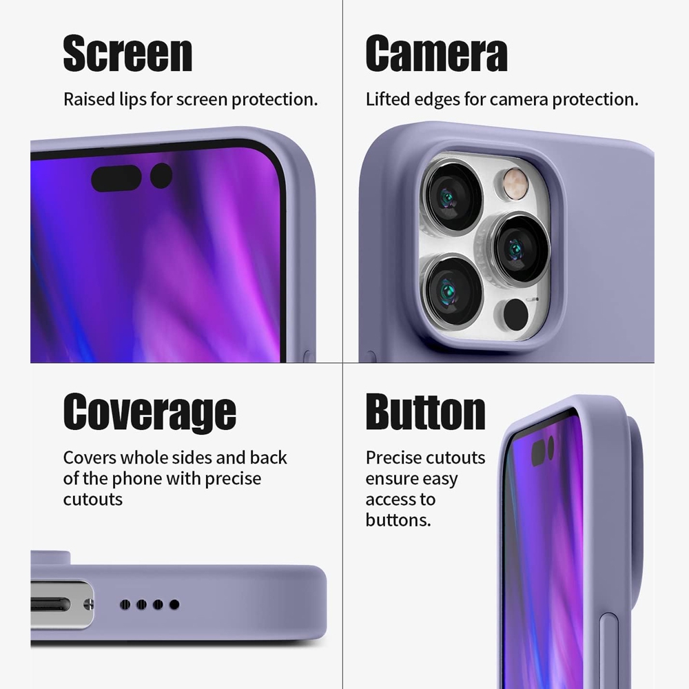 Mercury Silicone Cover Case for iPhone 16 Plus-Purple