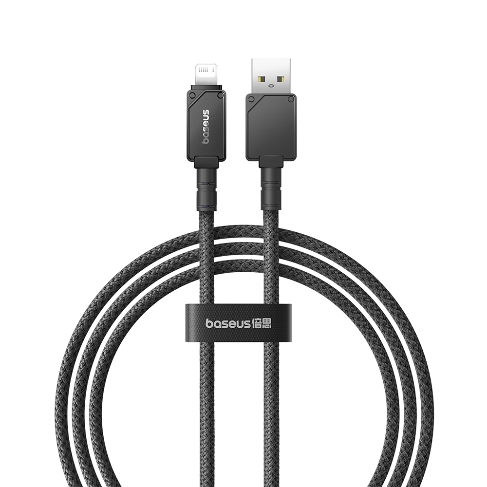 Baseus Unbreakable Series Fast Charging Data Cable USB to iP 2.4A 1m-Black