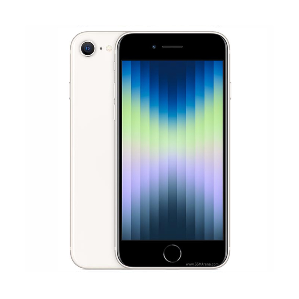 Apple Refurbished Fully Functional iPhone SE 3 256GB 100% New Battery - Grade B (Good)-White