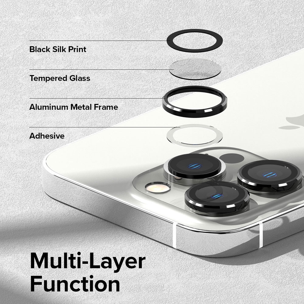 Kinglas Camera Lens Protector for iPhone 15 / 15 Plus (Set of 2)-Graphite