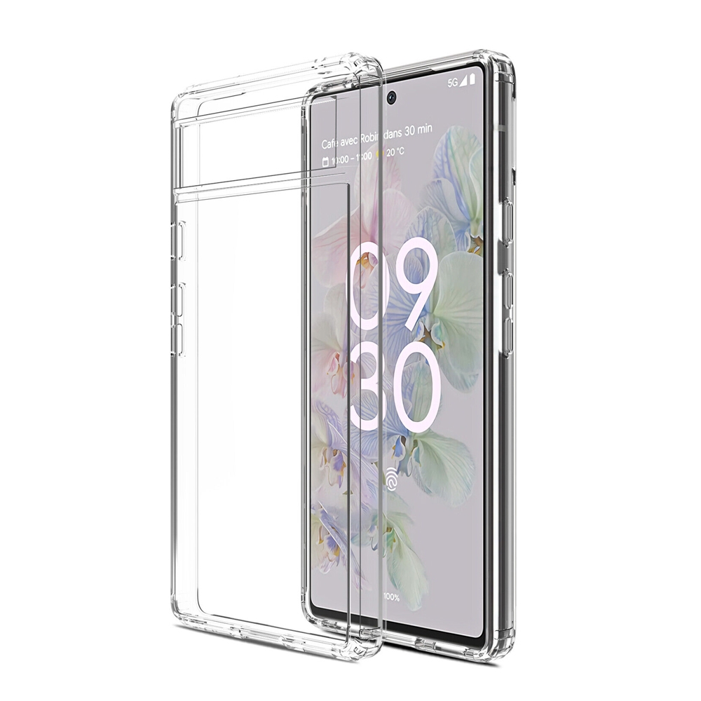 High Quality Acrylic + TPU Hybrid Transparent Case Cover for Google Pixle 6a