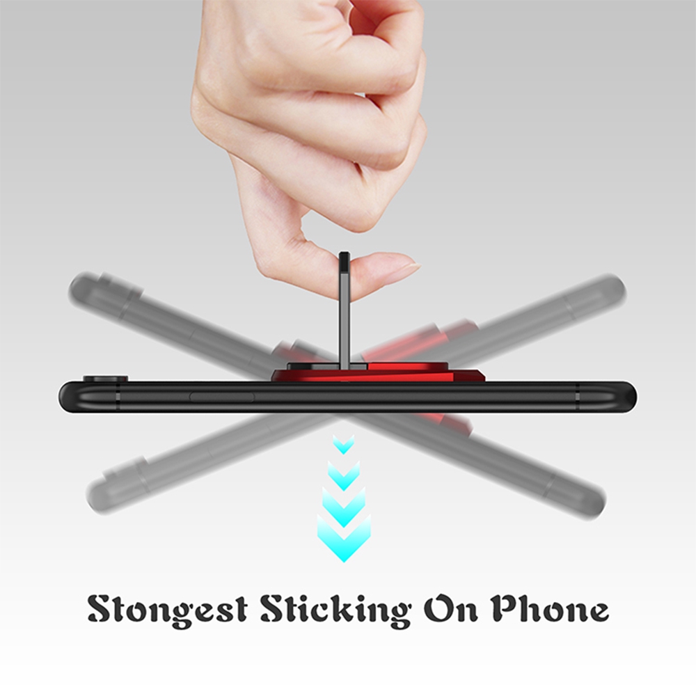 360 Degree Rotation Magentic Ring Phone Holder-Red