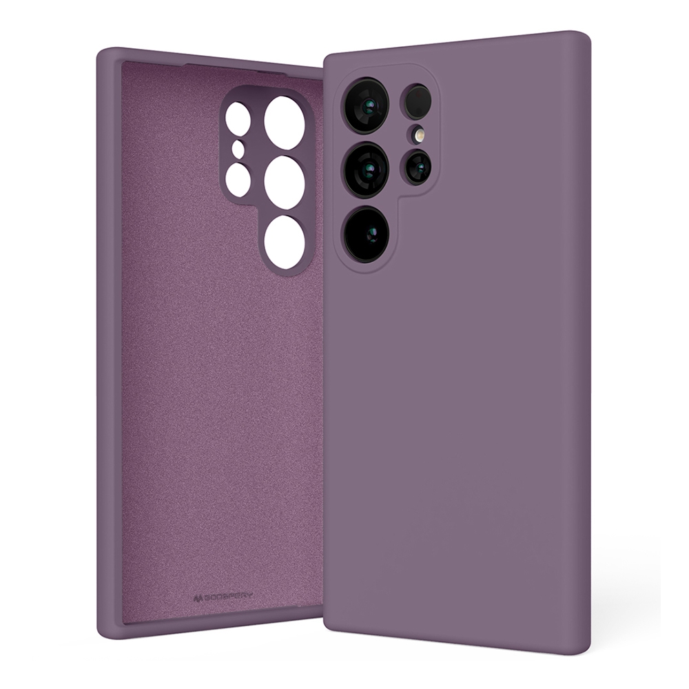 Mercury Silicone Cover Case for Samsung Galaxy S24 Ultra-Pink Sand