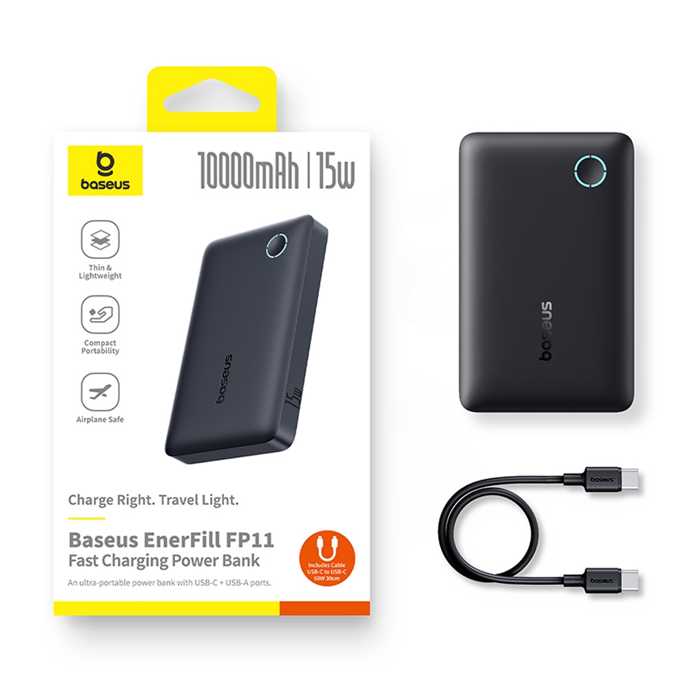 Baseus EnerFill FP11 Power Bank 10000mAh 15W -White
