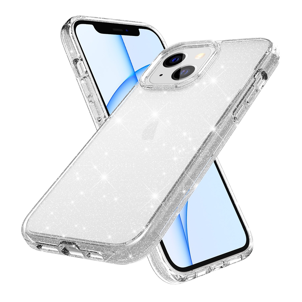 Ultimate Glitter Shockproof Case Cover for iPhone 14-Clear Pink