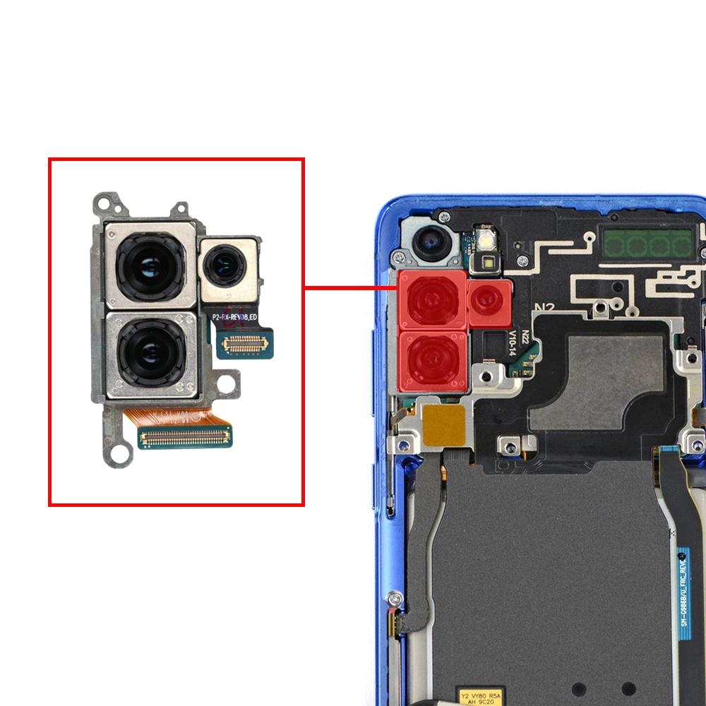 Rear Camera (64MP Telephoto+12MP Wide+Depth) for Samsung Galaxy S20 Plus G985F / 5G G986B (PULL-A)