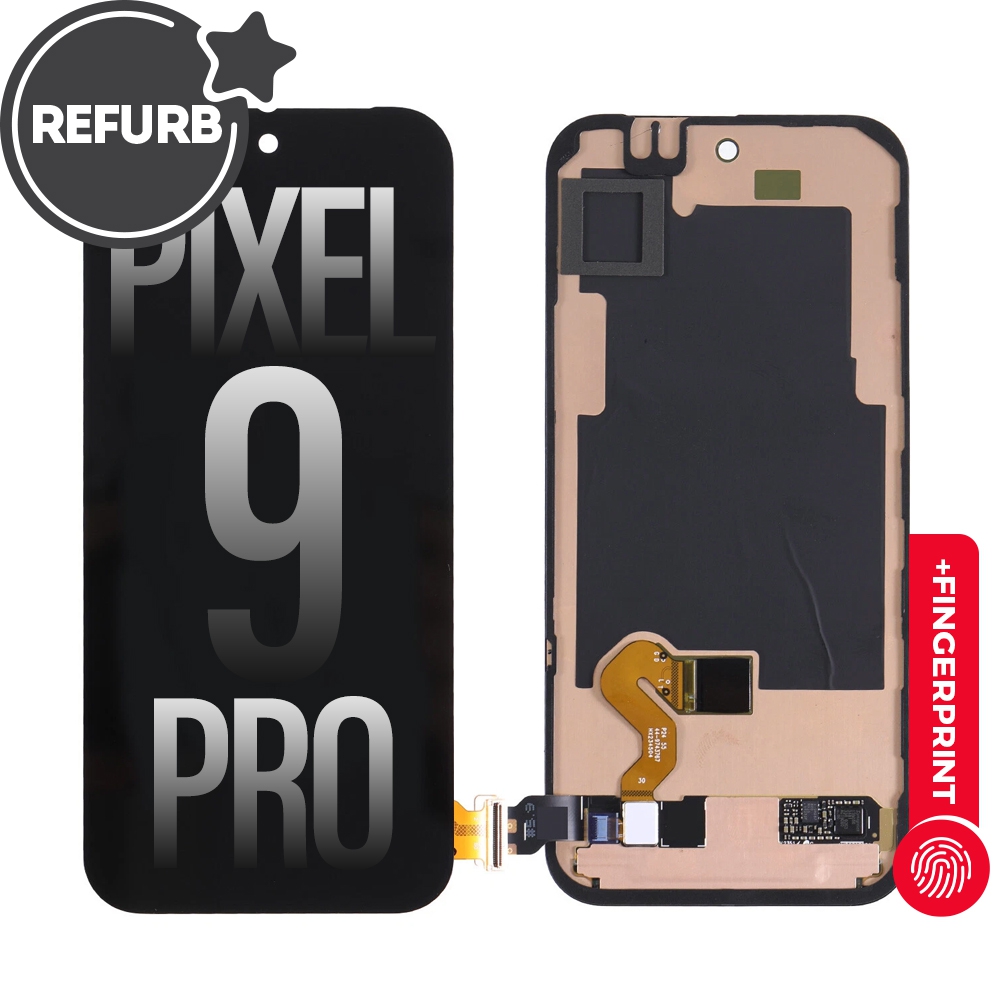 FULL ORIGINAL OLED Screen Digitizer with Bezel Frame and Fingerprint Sensor for Google Pixel 9 Pro-Black