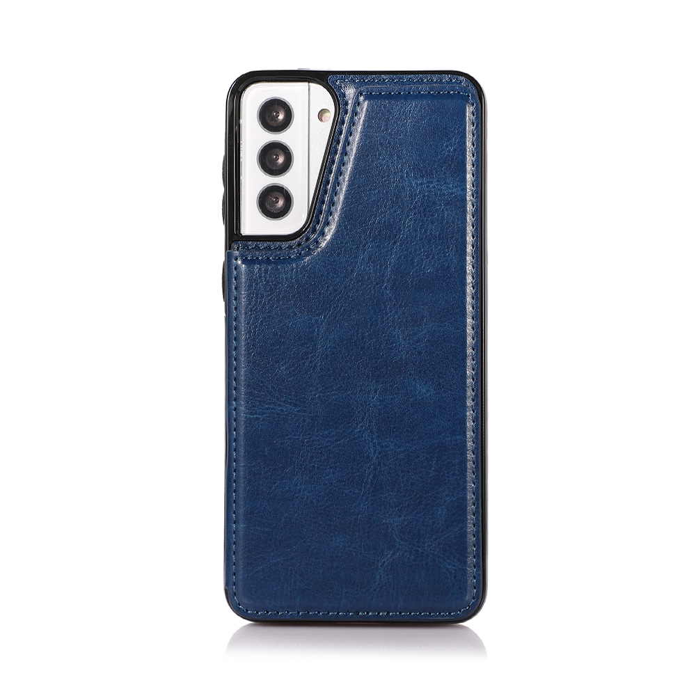 Back Flip Leather Wallet Cover Case for Samsung Galaxy S21 Plus-Red
