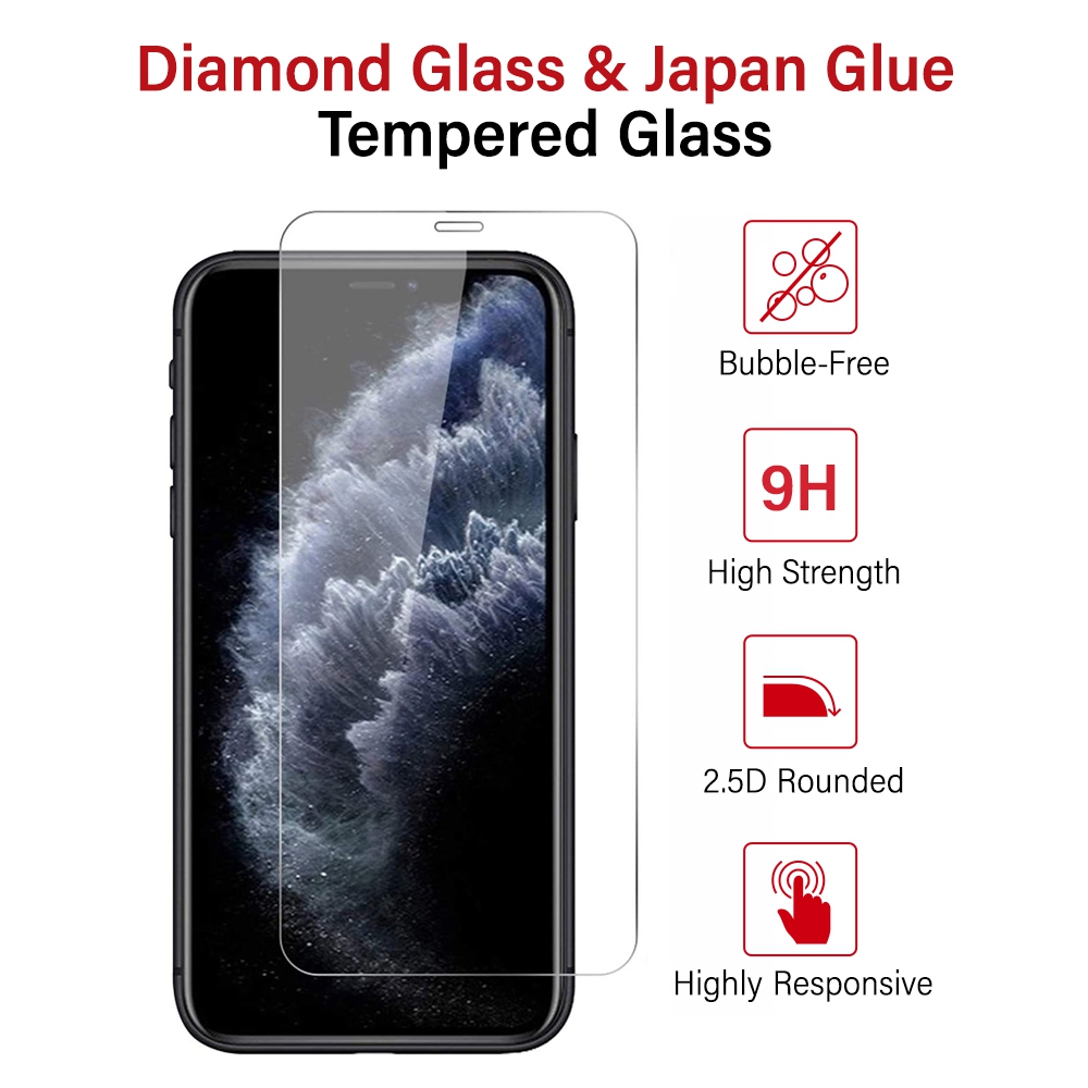 Kinglas 10 Packs Tempered Glass Screen Protector For iPhone 12 / 12 Pro (Diamond Glass & Japan Glue Upgrade)