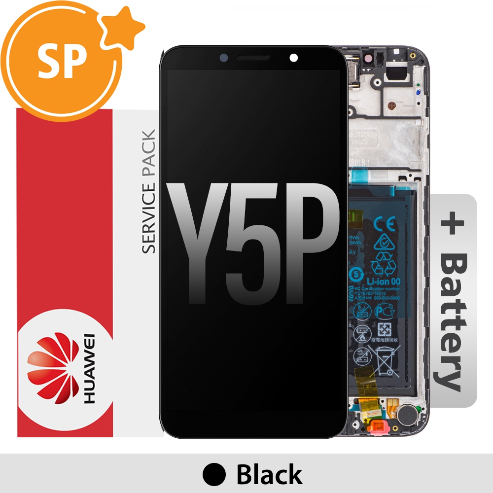 Huawei Y5p LCD Screen Replacement 02353RJP (Service Pack)-Black