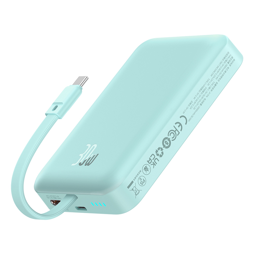 Baseus Magnetic Mini Wireless Fast Charge Power Bank Type-C Edition 10000mAh 30W-White
