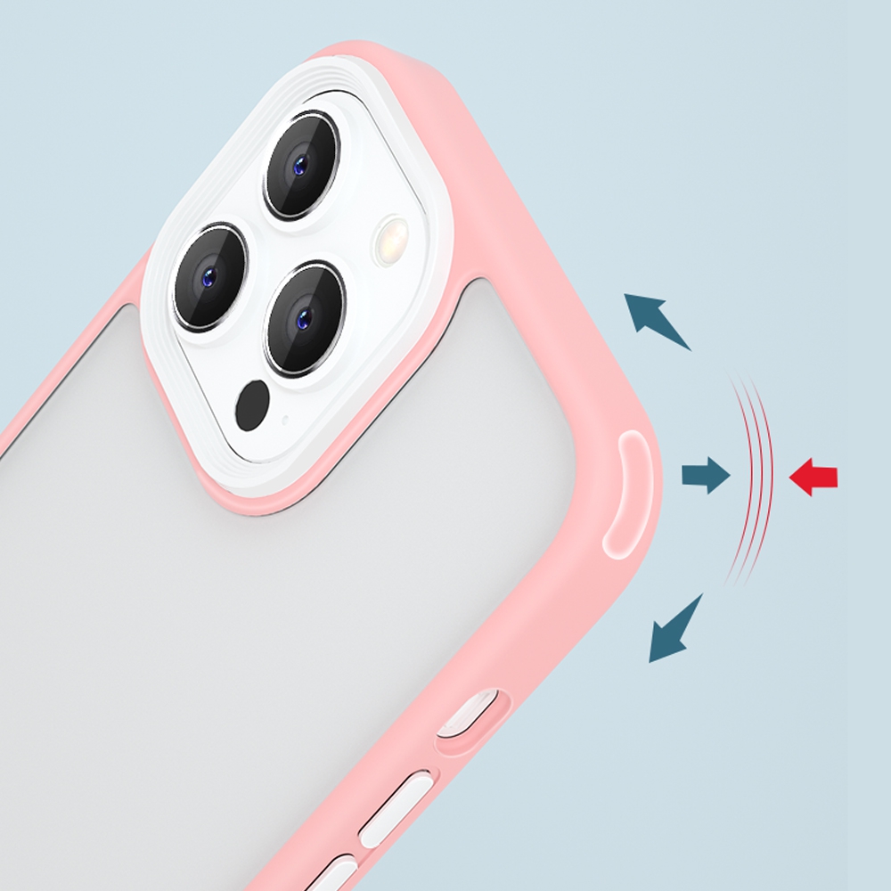 Candy Color Shockproof Hybrid Bumper Case Cover for iPhone 13-Blue