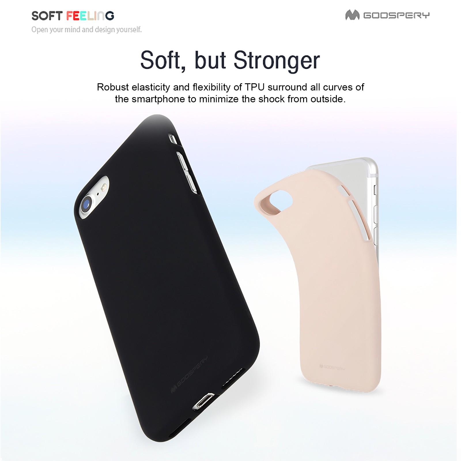 Mercury Soft Feeling Jelly Cover Case for iPhone 14 Max (Plus)-Pink