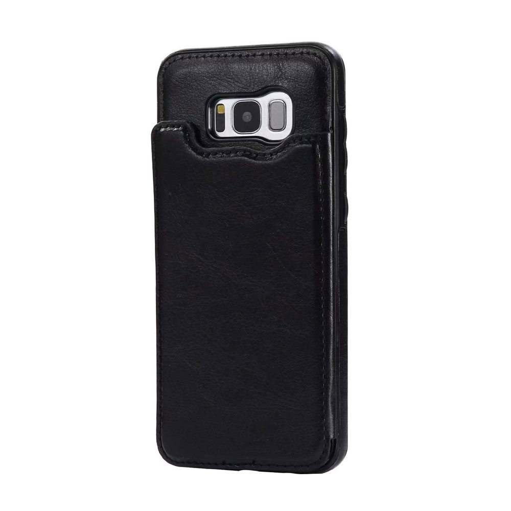 Back Flip Leather Wallet Case Cover for Samsung Galaxy S8 Plus-Rose Gold