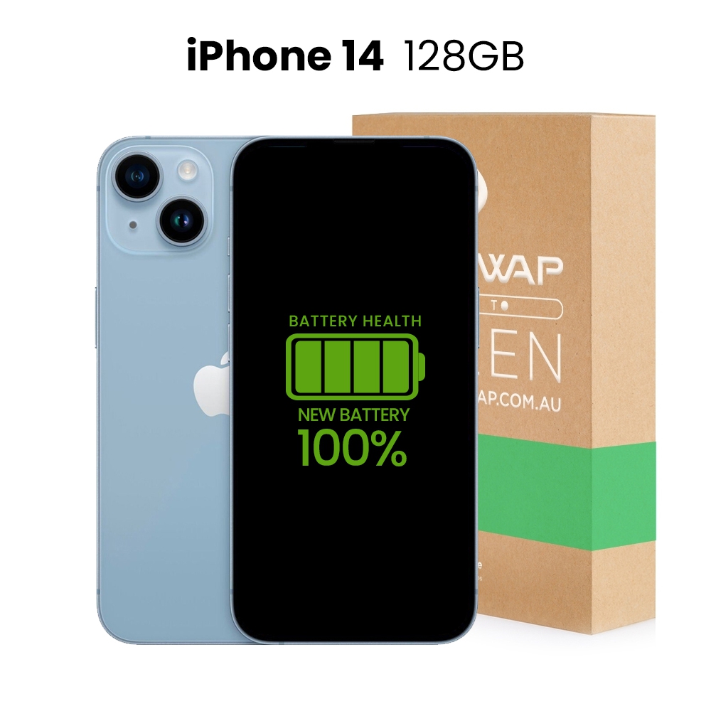 Apple Refurbished Fully Functional iPhone 14 128GB 100% New Battery - Grade B (Good)-Yellow