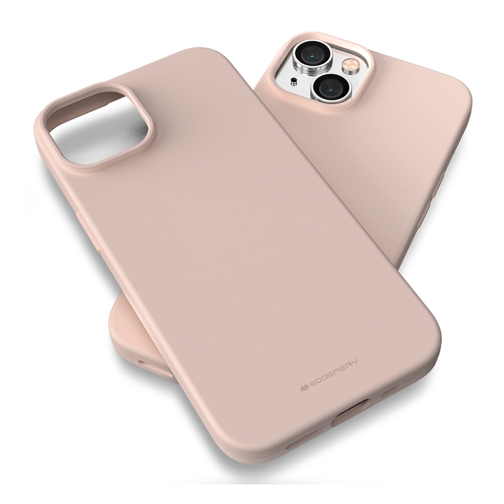 Mercury Soft Feeling Jelly Cover Case for iPhone 17 Pro Max-Pink Sand