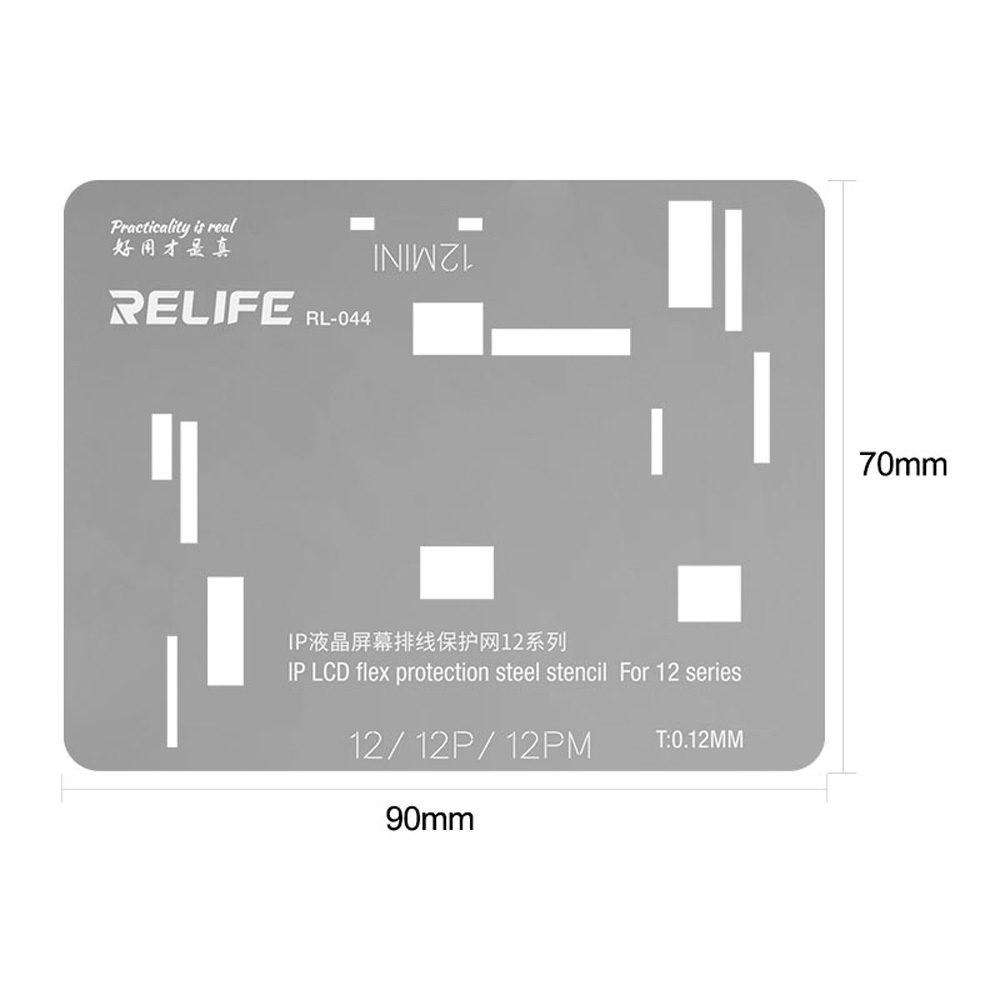 RELIFE RL-044 IP LCD Flex Protection Steel Stencil for iPhone 6S to 16 Pro Max