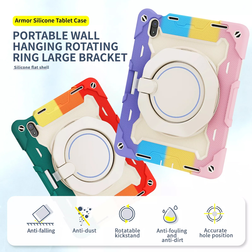 Armor Shockproof Handle Ring Rotation Case Cover for iPad Pro 11 (2018) / (2020) / (2021) / (2022) / Air (2020) / Air (2022)