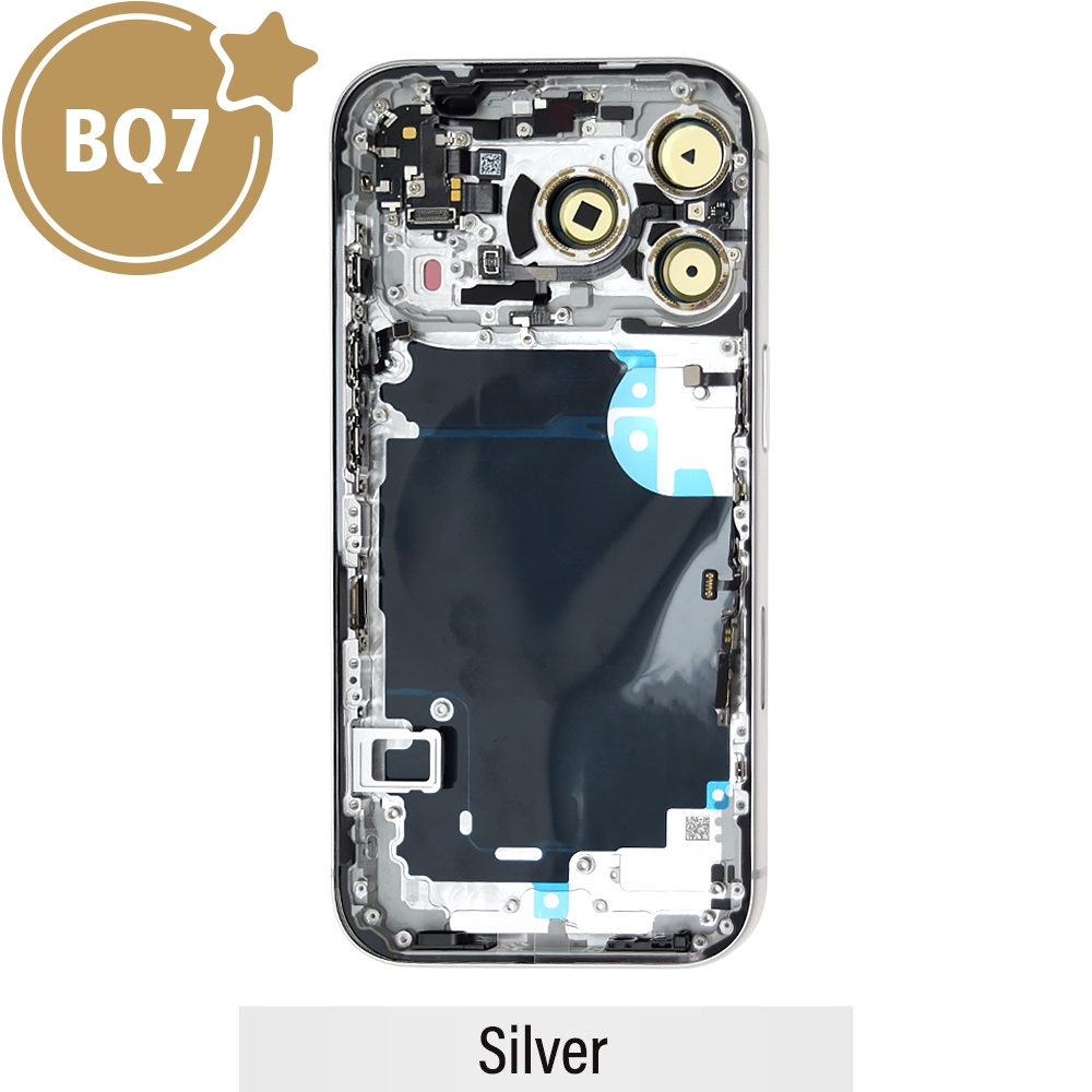 BQ7 Chassis Mid Frame Cover Replacement Assembly for iPhone 17 Pro -Silver (With SIM Tray Version)