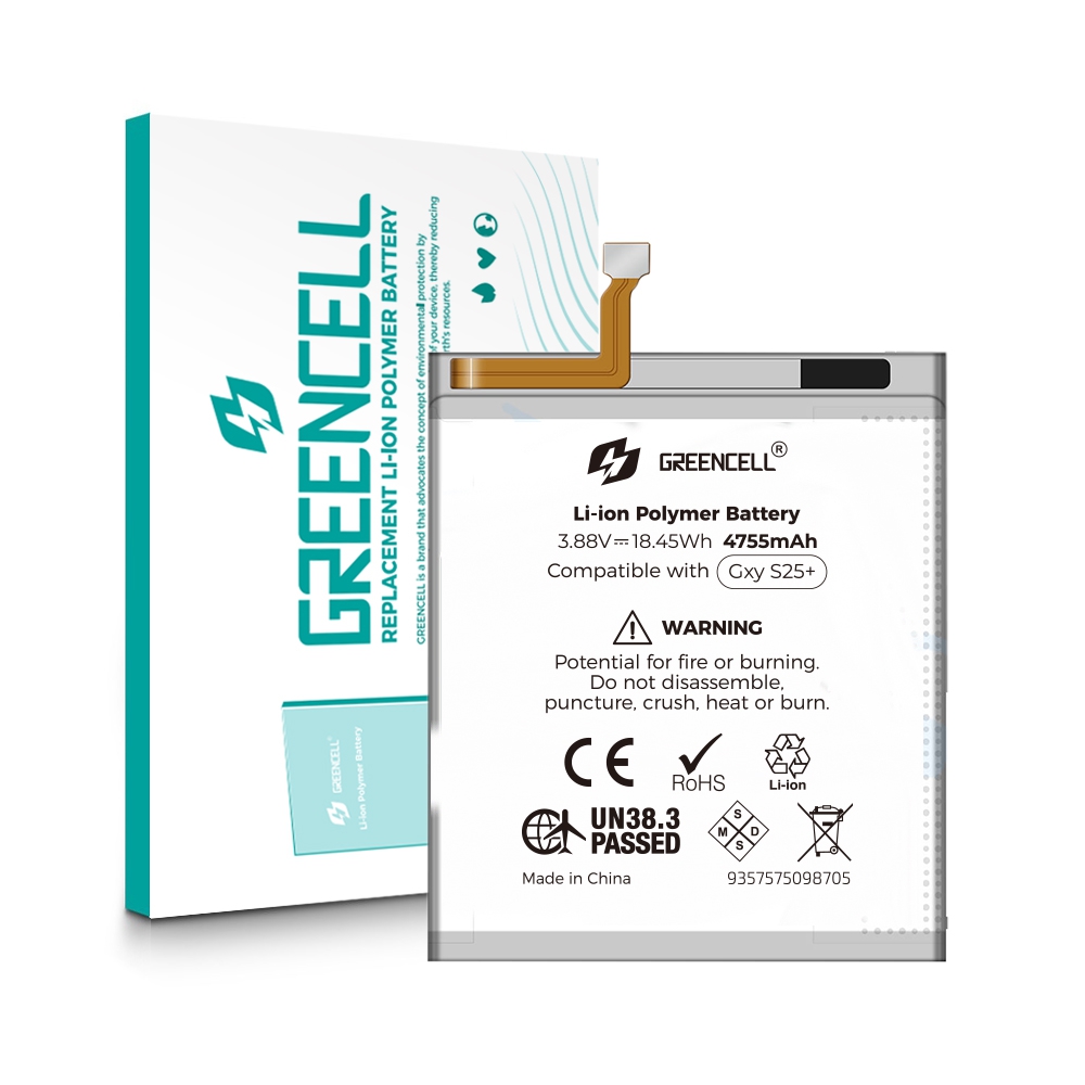 Greencell Samsung Galaxy S25 Plus 5G S936B / S25FE S731 Replacement Battery with Adhesive Strips 4755mAh