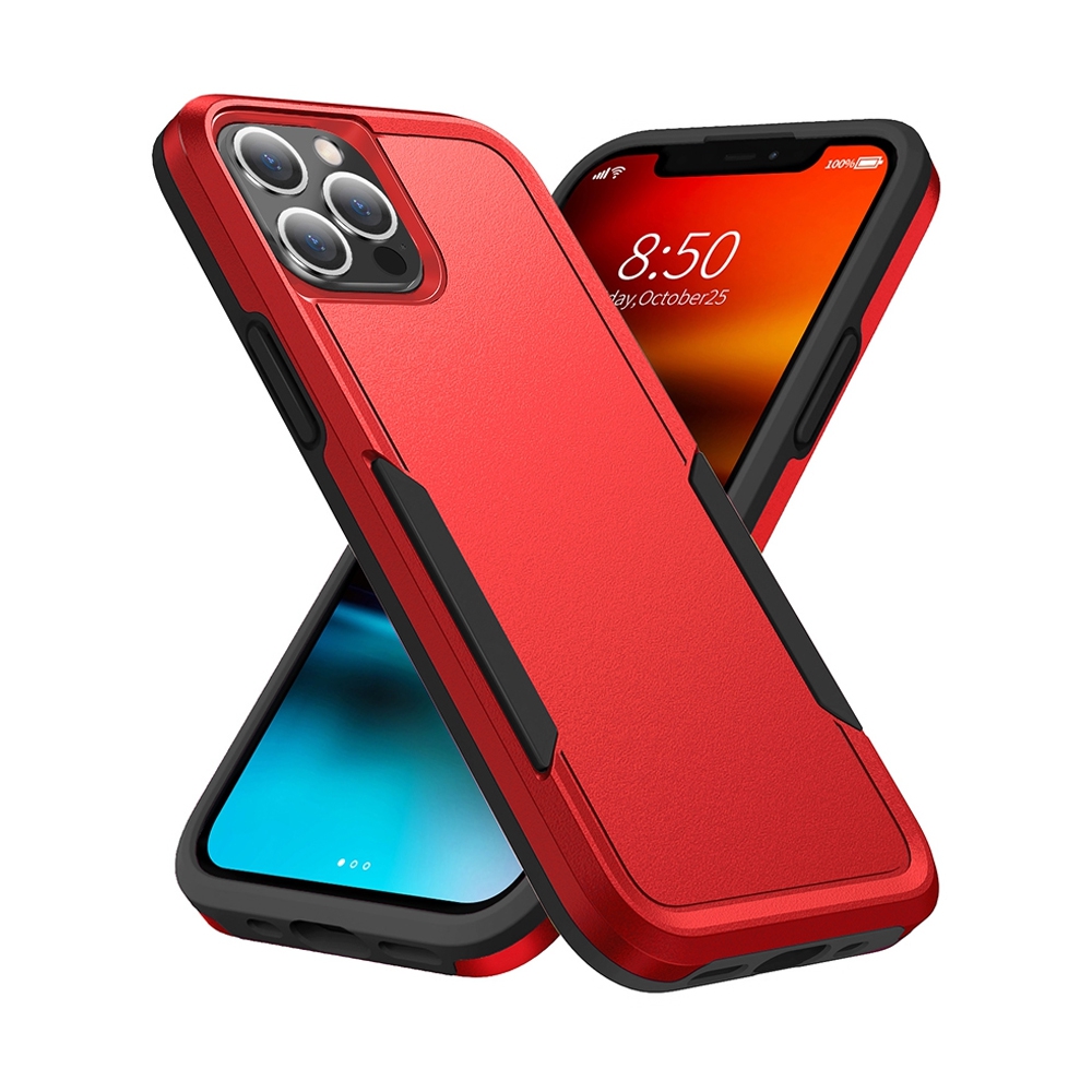 Dual Layer Shockproof Case Cover for iPhone 14 Max (Plus)-Black